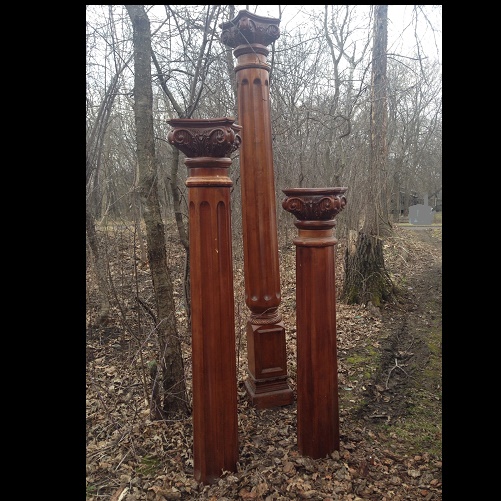 Trio Wooden Columns BR - Centerpieces & Columns - 8 foot wooden column